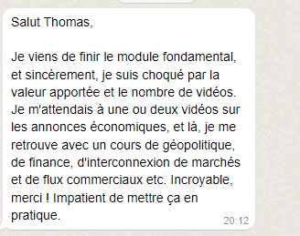 Retour d'élève sur le module fondamental